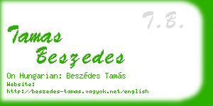 tamas beszedes business card