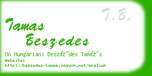 tamas beszedes business card